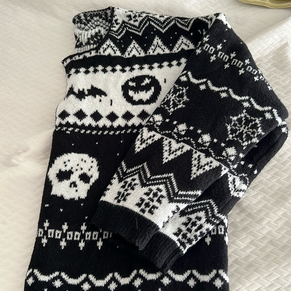 Halloween sweater with fun holiday-esque designs